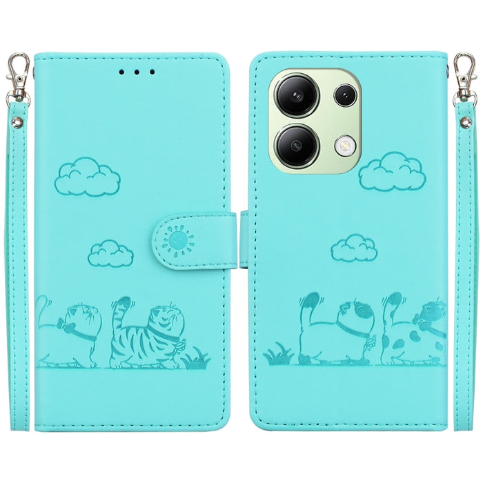 Funda de cuero RFID para teléfono con bonitos gatos, For Redmi K80 / K80 Pro / Xiaomi Poco F7 Pro, For Redmi Note 14 4G 164.84mm, For Redmi Turbo 4 / Xiaomi Poco X7 Pro, For Redmi Note 14 4G 163.25mm, For Redmi Note 14 5G                               ...
