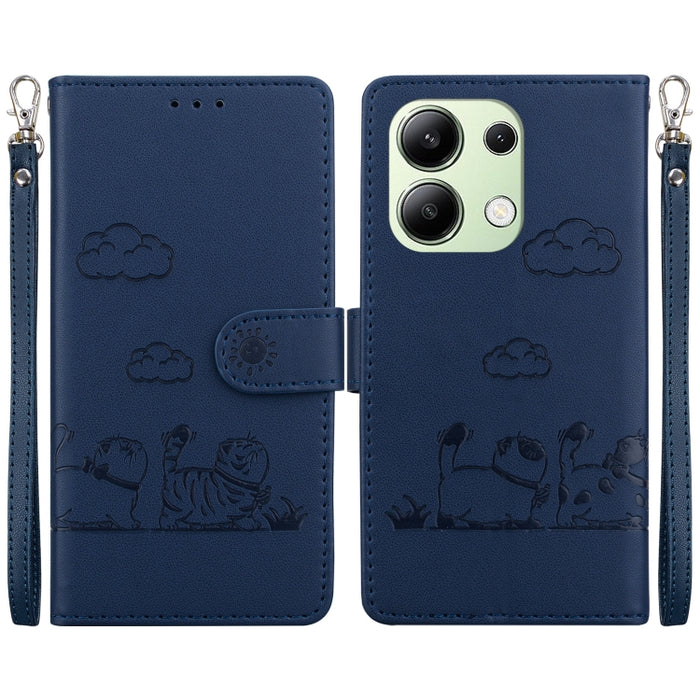 Funda de cuero RFID para teléfono con bonitos gatos, For Redmi K80 / K80 Pro / Xiaomi Poco F7 Pro, For Redmi Note 14 4G 164.84mm, For Redmi Turbo 4 / Xiaomi Poco X7 Pro, For Redmi Note 14 4G 163.25mm, For Redmi Note 14 5G                               ...