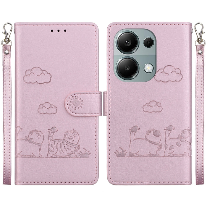 Funda de cuero RFID para teléfono con bonitos gatos, For Redmi K80 / K80 Pro / Xiaomi Poco F7 Pro, For Redmi Note 14 4G 164.84mm, For Redmi Turbo 4 / Xiaomi Poco X7 Pro, For Redmi Note 14 4G 163.25mm, For Redmi Note 14 5G                               ...