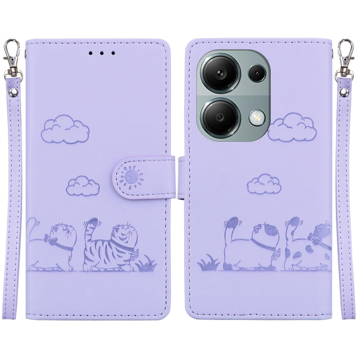 Funda de cuero RFID para teléfono con bonitos gatos, For Redmi K80 / K80 Pro / Xiaomi Poco F7 Pro, For Redmi Note 14 4G 164.84mm, For Redmi Turbo 4 / Xiaomi Poco X7 Pro, For Redmi Note 14 4G 163.25mm, For Redmi Note 14 5G                               ...