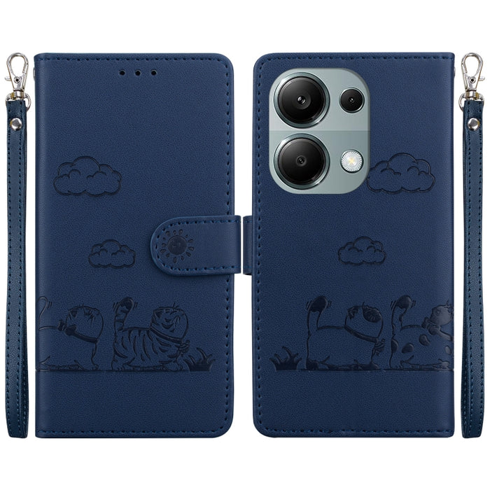Funda de cuero RFID para teléfono con bonitos gatos, For Redmi K80 / K80 Pro / Xiaomi Poco F7 Pro, For Redmi Note 14 4G 164.84mm, For Redmi Turbo 4 / Xiaomi Poco X7 Pro, For Redmi Note 14 4G 163.25mm, For Redmi Note 14 5G                               ...