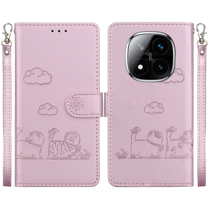 Funda de cuero RFID para teléfono con bonitos gatos, For Redmi K80 / K80 Pro / Xiaomi Poco F7 Pro, For Redmi Note 14 4G 164.84mm, For Redmi Turbo 4 / Xiaomi Poco X7 Pro, For Redmi Note 14 4G 163.25mm, For Redmi Note 14 5G                               ...