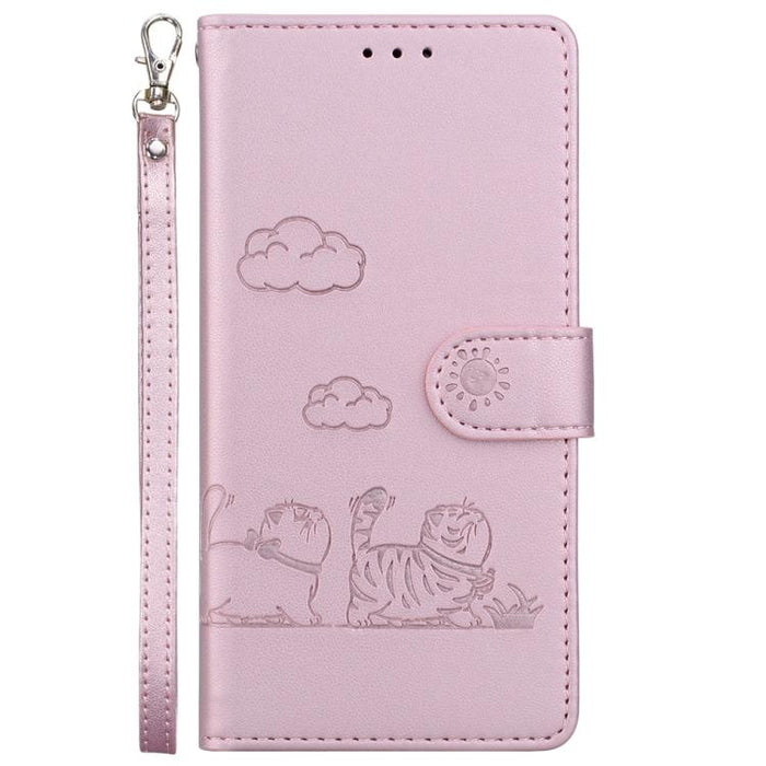 Funda de cuero RFID para teléfono con bonitos gatos, For Redmi K80 / K80 Pro / Xiaomi Poco F7 Pro, For Redmi Note 14 4G 164.84mm, For Redmi Turbo 4 / Xiaomi Poco X7 Pro, For Redmi Note 14 4G 163.25mm, For Redmi Note 14 5G                               ...