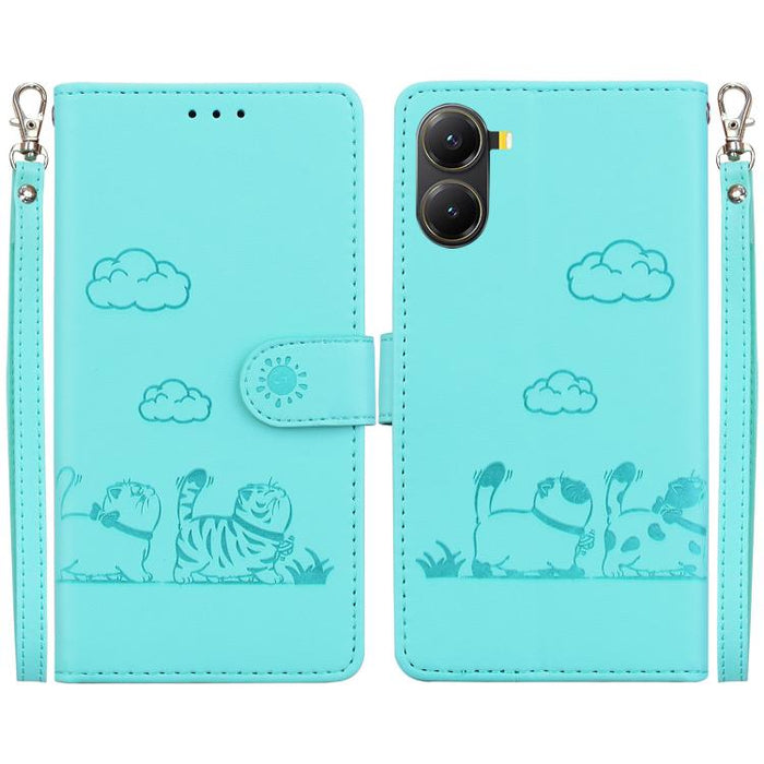Funda de cuero RFID para teléfono con bonitos gatos, For Redmi K80 / K80 Pro / Xiaomi Poco F7 Pro, For Redmi Note 14 4G 164.84mm, For Redmi Turbo 4 / Xiaomi Poco X7 Pro, For Redmi Note 14 4G 163.25mm, For Redmi Note 14 5G                               ...