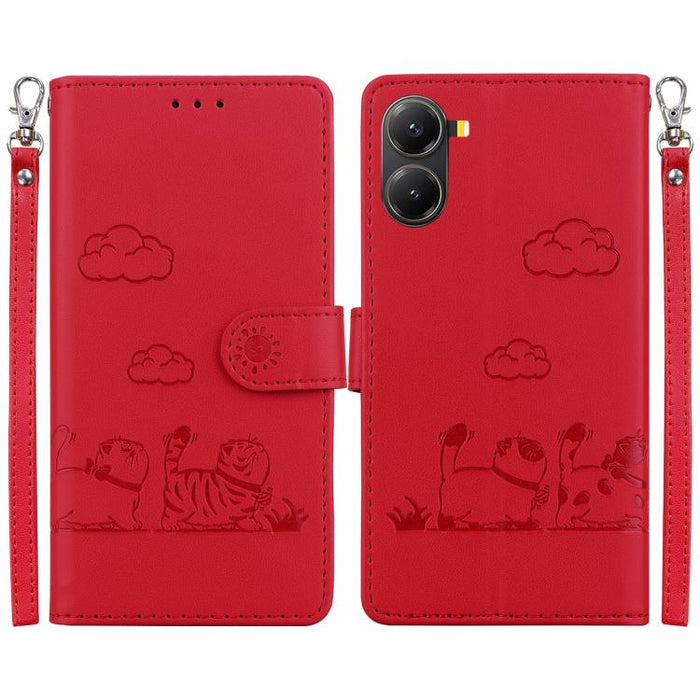Funda de cuero RFID para teléfono con bonitos gatos, For Redmi K80 / K80 Pro / Xiaomi Poco F7 Pro, For Redmi Note 14 4G 164.84mm, For Redmi Turbo 4 / Xiaomi Poco X7 Pro, For Redmi Note 14 4G 163.25mm, For Redmi Note 14 5G                               ...