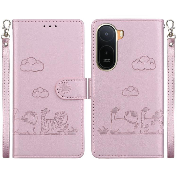 Funda de cuero RFID para teléfono con bonitos gatos, For Redmi A7 Pro 4G / 5G 171mm / Poco C85x 5G, For Redmi 15a 5G, For Redmi Turbo 5 Max 5G / Poco X8 Pro Max 5G, For Redmi Turbo 5 5G / Poco X8 Pro 5G, For Redmi Note 15 Pro+ 5G 163.3mm / Poco M8 Pro ...