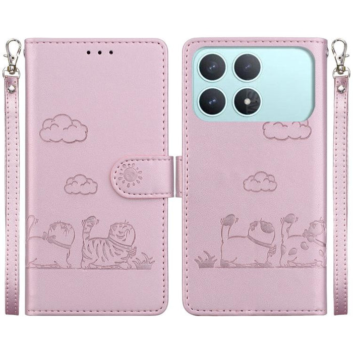 Funda de cuero RFID para teléfono con bonitos gatos, For Redmi A7 Pro 4G / 5G 171mm / Poco C85x 5G, For Redmi 15a 5G, For Redmi Turbo 5 Max 5G / Poco X8 Pro Max 5G, For Redmi Turbo 5 5G / Poco X8 Pro 5G, For Redmi Note 15 Pro+ 5G 163.3mm / Poco M8 Pro ...