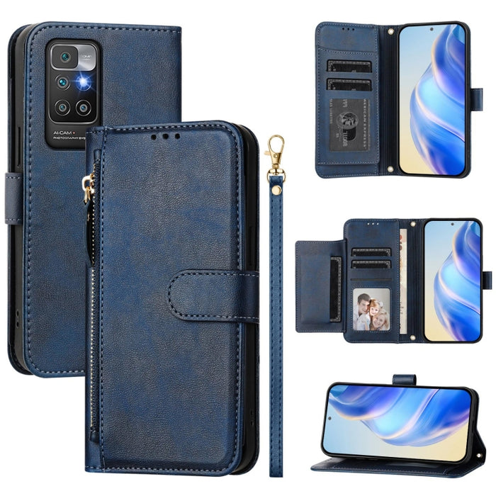 Estuche de cuero para teléfono con cremallera y ranuras para varias tarjetas, For Redmi Note 12 4G Global, For Redmi A1 4G / A2 4G, For Redmi Note 12 Explorer / 12 Pro+ 5G, For Redmi Note 12 Pro Speed / 12 Pro 5G, For Redmi Note 12 5G Global           ...