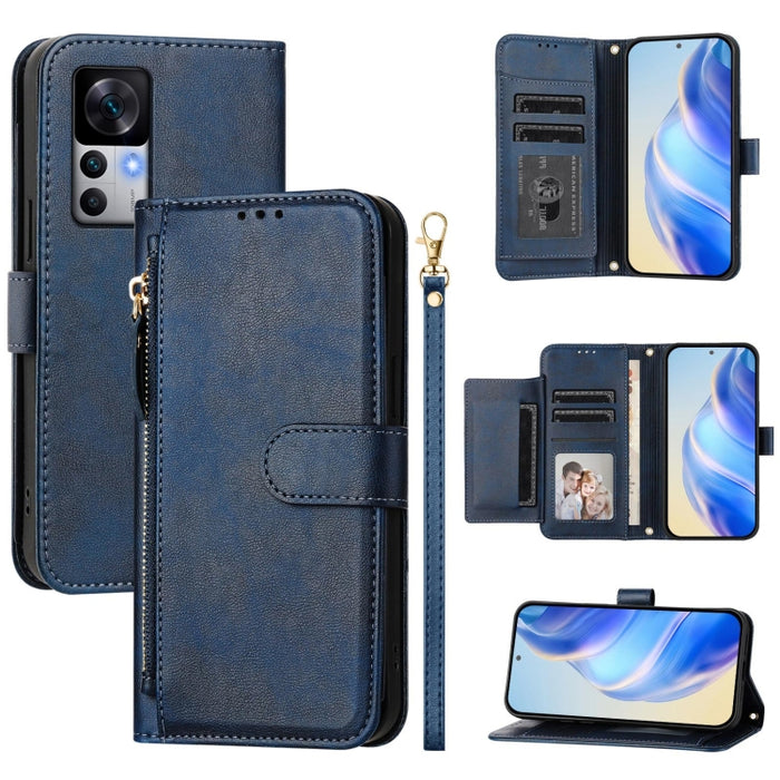 Estuche de cuero para teléfono con cremallera y ranuras para varias tarjetas, For Redmi Note 12 4G Global, For Redmi A1 4G / A2 4G, For Redmi Note 12 Explorer / 12 Pro+ 5G, For Redmi Note 12 Pro Speed / 12 Pro 5G, For Redmi Note 12 5G Global           ...