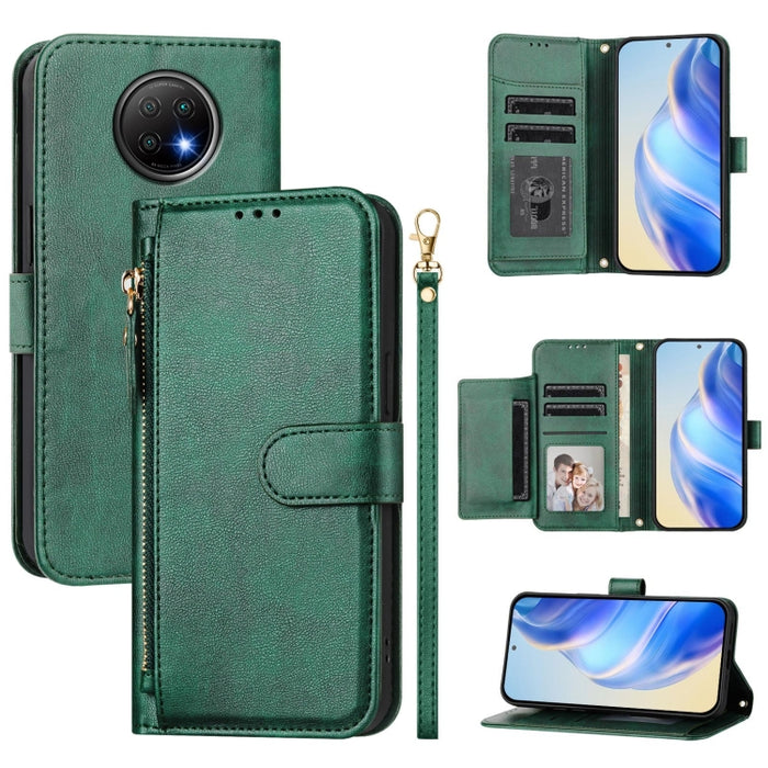 Estuche de cuero para teléfono con cremallera y ranuras para varias tarjetas, For Redmi Note 11 Pro+ 5G Europe, For Redmi Note 10 5G / Note 10T 5G, For Redmi Note 10 Pro 4G / Note 10 Pro Max, For Redmi Note 9T Global
