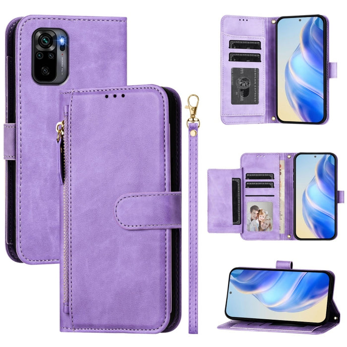 Estuche de cuero para teléfono con cremallera y ranuras para varias tarjetas, For Redmi Note 12 4G Global, For Redmi A1 4G / A2 4G, For Redmi Note 12 Explorer / 12 Pro+ 5G, For Redmi Note 12 Pro Speed / 12 Pro 5G, For Redmi Note 12 5G Global           ...