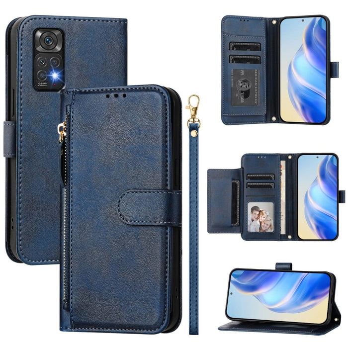 Estuche de cuero para teléfono con cremallera y ranuras para varias tarjetas, For Redmi Note 14 5G, For Redmi 14C 4G, For Redmi K70 Ultra 5G, For Redmi 13 5G / 4G Global, For Redmi A3 4G Global / A3X 4G, For Redmi Note 13 Pro 4G Global                 ...