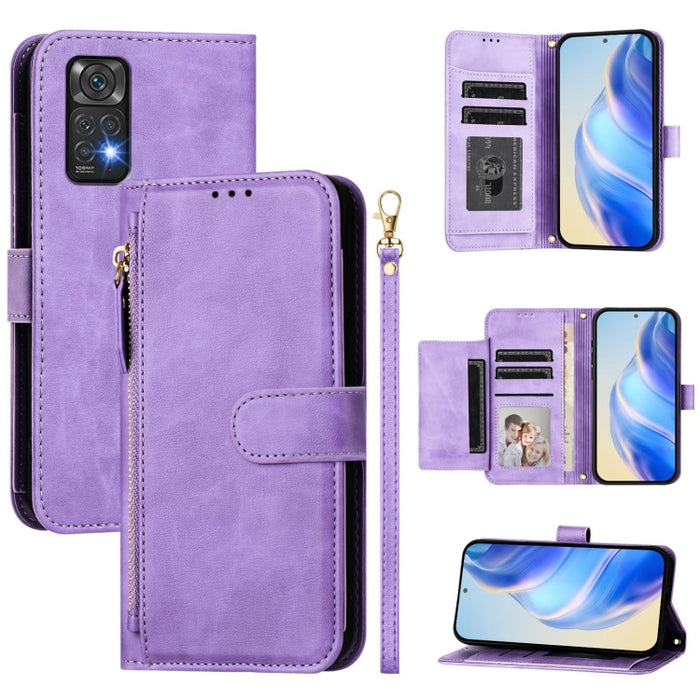 Estuche de cuero para teléfono con cremallera y ranuras para varias tarjetas, For Redmi Note 14 5G, For Redmi 14C 4G, For Redmi K70 Ultra 5G, For Redmi 13 5G / 4G Global, For Redmi A3 4G Global / A3X 4G, For Redmi Note 13 Pro 4G Global                 ...