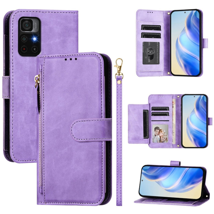 Estuche de cuero para teléfono con cremallera y ranuras para varias tarjetas, For Redmi Note 12 4G Global, For Redmi A1 4G / A2 4G, For Redmi Note 12 Explorer / 12 Pro+ 5G, For Redmi Note 12 Pro Speed / 12 Pro 5G, For Redmi Note 12 5G Global           ...