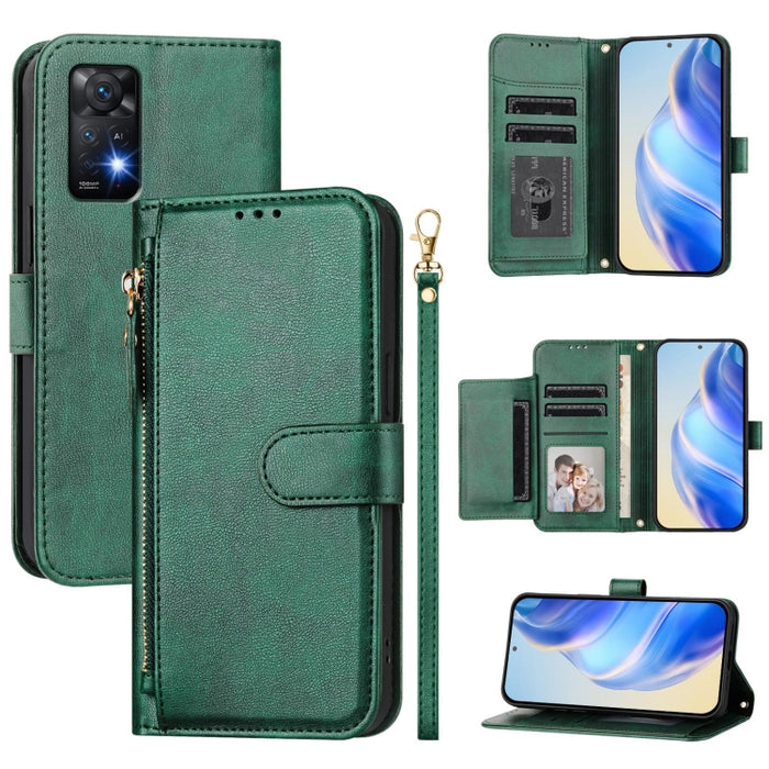 Estuche de cuero para teléfono con cremallera y ranuras para varias tarjetas, For Redmi Note 12 4G Global, For Redmi A1 4G / A2 4G, For Redmi Note 12 Explorer / 12 Pro+ 5G, For Redmi Note 12 Pro Speed / 12 Pro 5G, For Redmi Note 12 5G Global           ...