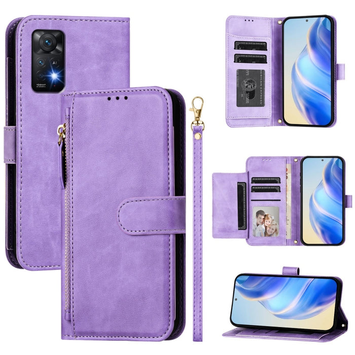 Estuche de cuero para teléfono con cremallera y ranuras para varias tarjetas, For Redmi Note 12 4G Global, For Redmi A1 4G / A2 4G, For Redmi Note 12 Explorer / 12 Pro+ 5G, For Redmi Note 12 Pro Speed / 12 Pro 5G, For Redmi Note 12 5G Global           ...