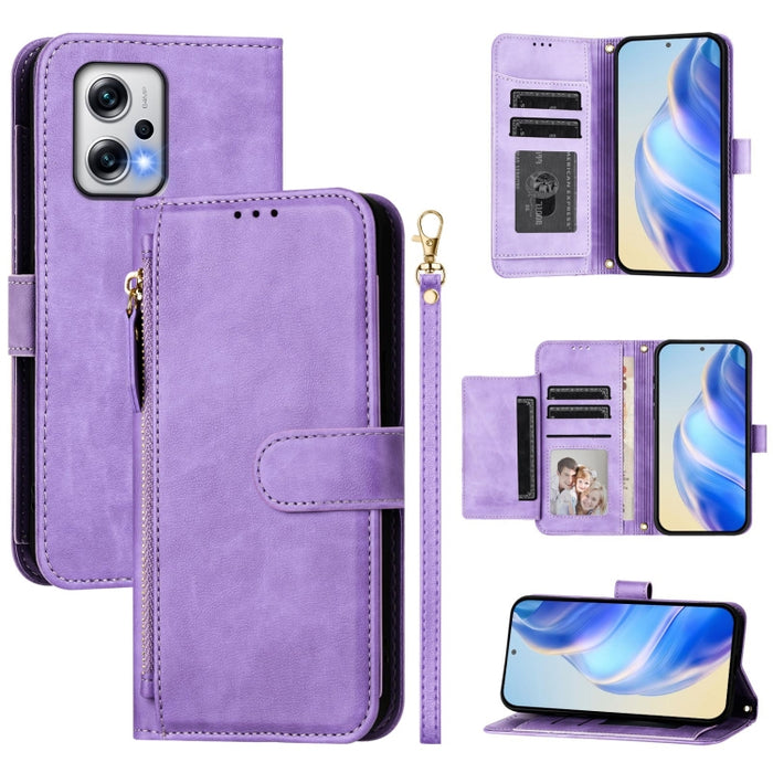 Estuche de cuero para teléfono con cremallera y ranuras para varias tarjetas, For Redmi Note 12 4G Global, For Redmi A1 4G / A2 4G, For Redmi Note 12 Explorer / 12 Pro+ 5G, For Redmi Note 12 Pro Speed / 12 Pro 5G, For Redmi Note 12 5G Global           ...