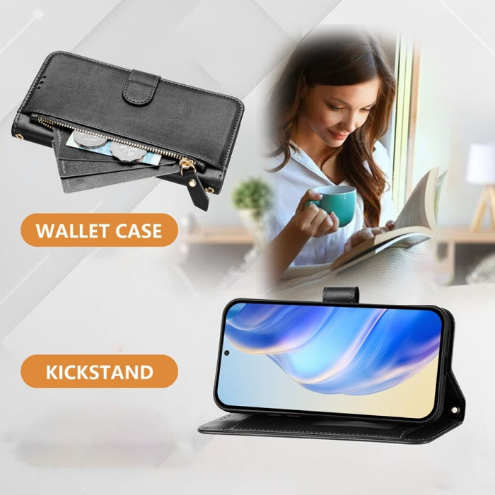 Estuche de cuero para teléfono con cremallera y ranuras para varias tarjetas, For Redmi Note 12 4G Global, For Redmi A1 4G / A2 4G, For Redmi Note 12 Explorer / 12 Pro+ 5G, For Redmi Note 12 Pro Speed / 12 Pro 5G, For Redmi Note 12 5G Global           ...