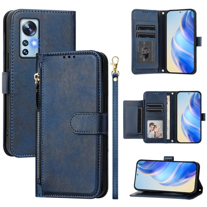 Estuche de cuero para teléfono con cremallera y ranuras para varias tarjetas, For Xiaomi 14 Pro Global, For Xiaomi 14, For Xiaomi 13 Ultra, For Xiaomi Civi 3, For Xiaomi 13 Lite / Civi 2, For Xiaomi 13 Pro, For Xiaomi 13, For Xiaomi 12S Ultra          ...