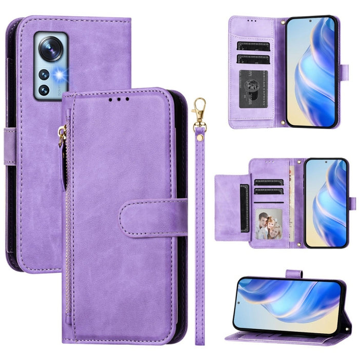 Estuche de cuero para teléfono con cremallera y ranuras para varias tarjetas, For Xiaomi 14 Pro Global, For Xiaomi 14, For Xiaomi 13 Ultra, For Xiaomi Civi 3, For Xiaomi 13 Lite / Civi 2, For Xiaomi 13 Pro, For Xiaomi 13, For Xiaomi 12S Ultra          ...