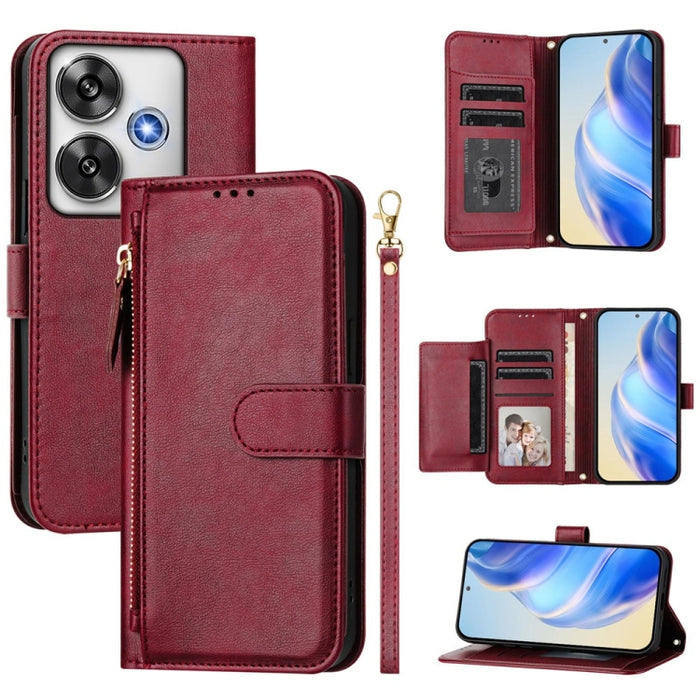 Estuche de cuero para teléfono con cremallera y ranuras para varias tarjetas, For Xiaomi 17 Max 5G, For Xiaomi 17T Pro 5G, For Xiaomi 15T Pro 5G, For Xiaomi 15T 5G, Xiaomi Civi 5 Pro, For Xiaomi 15S Pro, For Xiaomi Poco X7 / Redmi Note 14 Pro 5G       ...