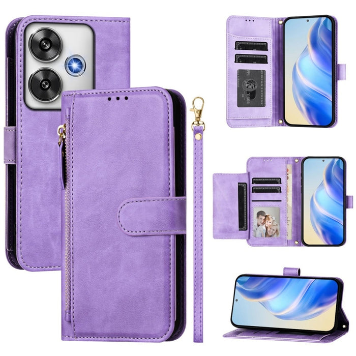 Estuche de cuero para teléfono con cremallera y ranuras para varias tarjetas, For Xiaomi 17 Max 5G, For Xiaomi 17T Pro 5G, For Xiaomi 15T Pro 5G, For Xiaomi 15T 5G, Xiaomi Civi 5 Pro, For Xiaomi 15S Pro, For Xiaomi Poco X7 / Redmi Note 14 Pro 5G       ...