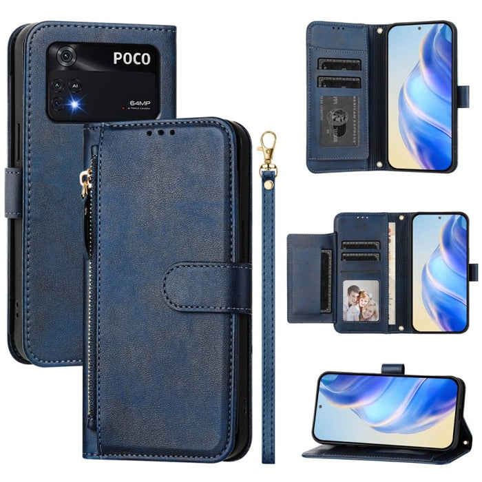 Estuche de cuero para teléfono con cremallera y ranuras para varias tarjetas, For Xiaomi 14 Pro Global, For Xiaomi 14, For Xiaomi 13 Ultra, For Xiaomi Civi 3, For Xiaomi 13 Lite / Civi 2, For Xiaomi 13 Pro, For Xiaomi 13, For Xiaomi 12S Ultra          ...