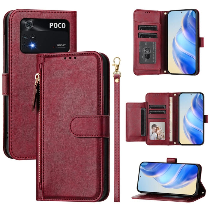 Estuche de cuero para teléfono con cremallera y ranuras para varias tarjetas, For Xiaomi 14 Pro Global, For Xiaomi 14, For Xiaomi 13 Ultra, For Xiaomi Civi 3, For Xiaomi 13 Lite / Civi 2, For Xiaomi 13 Pro, For Xiaomi 13, For Xiaomi 12S Ultra          ...