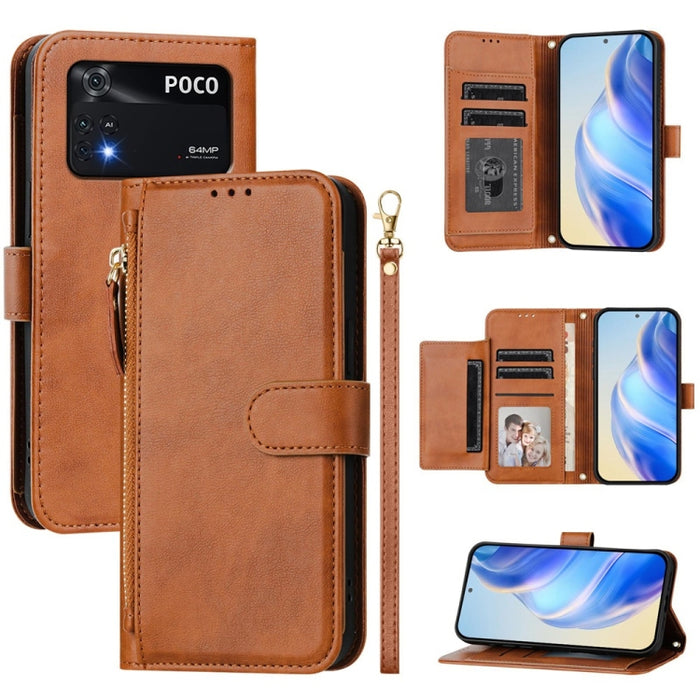 Estuche de cuero para teléfono con cremallera y ranuras para varias tarjetas, For Xiaomi 14 Pro Global, For Xiaomi 14, For Xiaomi 13 Ultra, For Xiaomi Civi 3, For Xiaomi 13 Lite / Civi 2, For Xiaomi 13 Pro, For Xiaomi 13, For Xiaomi 12S Ultra          ...