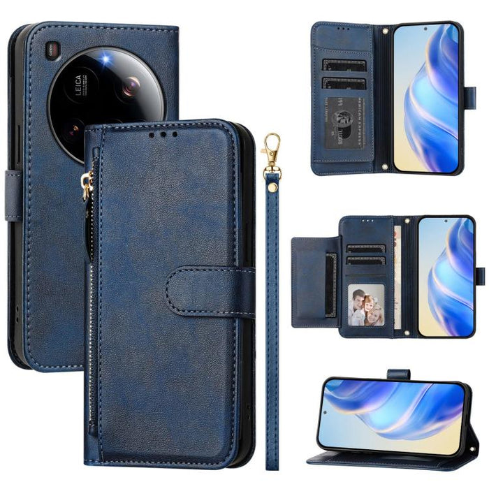 Estuche de cuero para teléfono con cremallera y ranuras para varias tarjetas, For Xiaomi 17 Max 5G, For Xiaomi 17T Pro 5G, For Xiaomi 15T Pro 5G, For Xiaomi 15T 5G, Xiaomi Civi 5 Pro, For Xiaomi 15S Pro, For Xiaomi Poco X7 / Redmi Note 14 Pro 5G       ...
