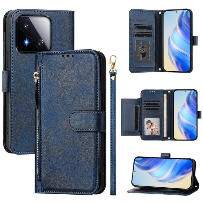 Estuche de cuero para teléfono con cremallera y ranuras para varias tarjetas, For Xiaomi 17 Max 5G, For Xiaomi 17T Pro 5G, For Xiaomi 15T Pro 5G, For Xiaomi 15T 5G, Xiaomi Civi 5 Pro, For Xiaomi 15S Pro, For Xiaomi Poco X7 / Redmi Note 14 Pro 5G       ...