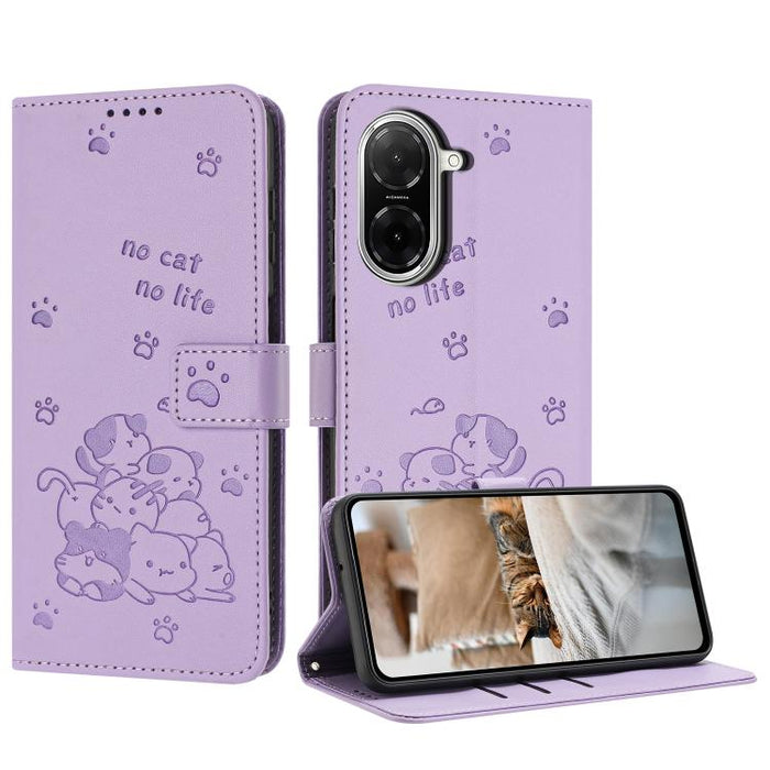 Funda de cuero para teléfono con gatito en relieve y cordón, For Redmi 15a 5G, For Redmi A7 Pro 4G 171mm, For Redmi Turbo 5 Max / Poco X8 Pro Max, For Redmi Turbo 5 / Poco X8 Pro 5G, For Redmi Note 15 Pro+ 5G Global 163.3mm                             ...