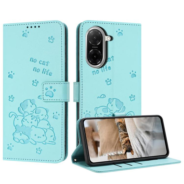 Funda de cuero para teléfono con gatito en relieve y cordón, For Redmi 15a 5G, For Redmi A7 Pro 4G 171mm, For Redmi Turbo 5 Max / Poco X8 Pro Max, For Redmi Turbo 5 / Poco X8 Pro 5G, For Redmi Note 15 Pro+ 5G Global 163.3mm                             ...