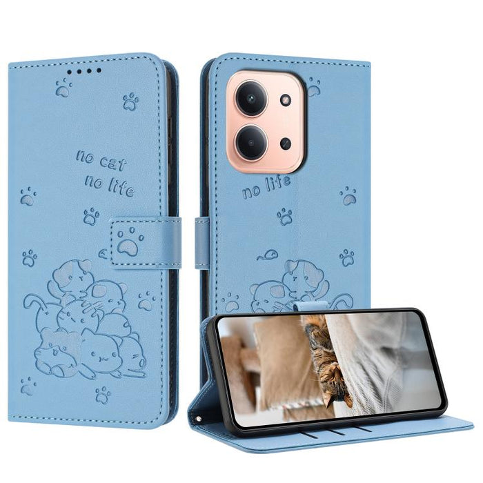 Funda de cuero para teléfono con gatito en relieve y cordón, For Redmi 15a 5G, For Redmi A7 Pro 4G 171mm, For Redmi Turbo 5 Max / Poco X8 Pro Max, For Redmi Turbo 5 / Poco X8 Pro 5G, For Redmi Note 15 Pro+ 5G Global 163.3mm                             ...