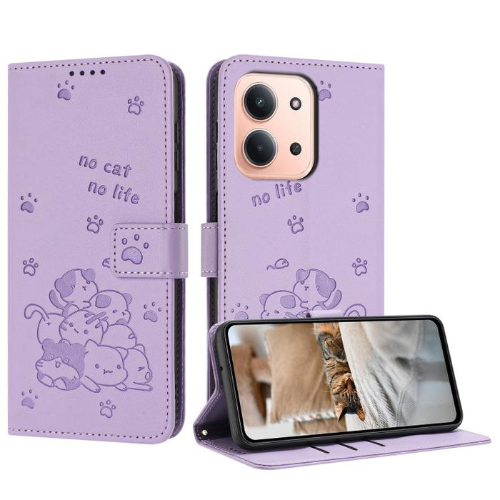 Funda de cuero para teléfono con gatito en relieve y cordón, For Redmi 15a 5G, For Redmi A7 Pro 4G 171mm, For Redmi Turbo 5 Max / Poco X8 Pro Max, For Redmi Turbo 5 / Poco X8 Pro 5G, For Redmi Note 15 Pro+ 5G Global 163.3mm                             ...