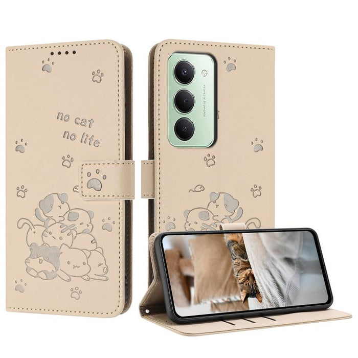 Funda de cuero para teléfono con gatito en relieve y cordón, For Redmi 15a 5G, For Redmi A7 Pro 4G 171mm, For Redmi Turbo 5 Max / Poco X8 Pro Max, For Redmi Turbo 5 / Poco X8 Pro 5G, For Redmi Note 15 Pro+ 5G Global 163.3mm                             ...