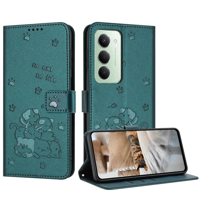 Funda de cuero para teléfono con gatito en relieve y cordón, For Redmi 15a 5G, For Redmi A7 Pro 4G 171mm, For Redmi Turbo 5 Max / Poco X8 Pro Max, For Redmi Turbo 5 / Poco X8 Pro 5G, For Redmi Note 15 Pro+ 5G Global 163.3mm                             ...
