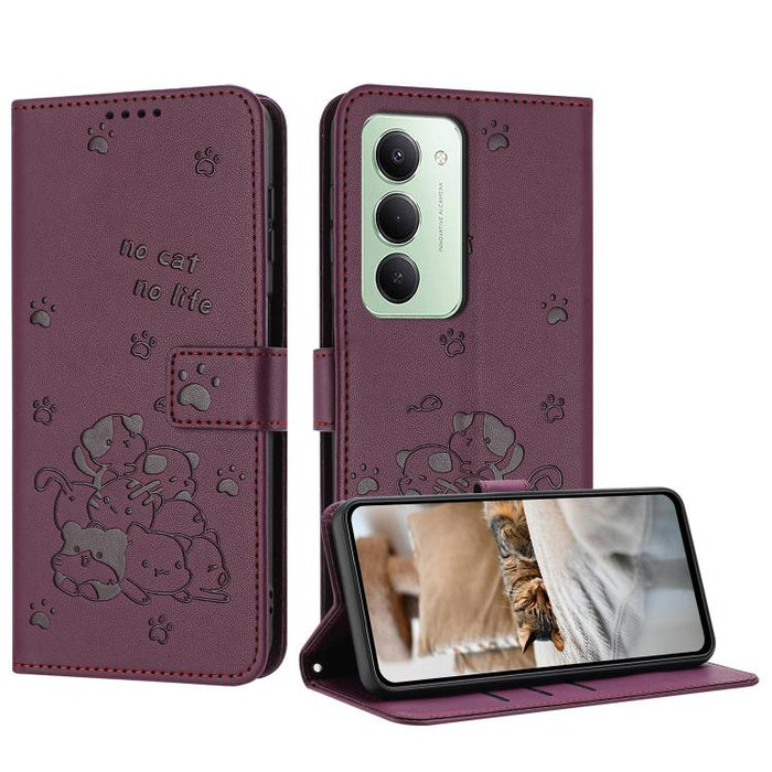 Funda de cuero para teléfono con gatito en relieve y cordón, For Redmi 15a 5G, For Redmi A7 Pro 4G 171mm, For Redmi Turbo 5 Max / Poco X8 Pro Max, For Redmi Turbo 5 / Poco X8 Pro 5G, For Redmi Note 15 Pro+ 5G Global 163.3mm                             ...