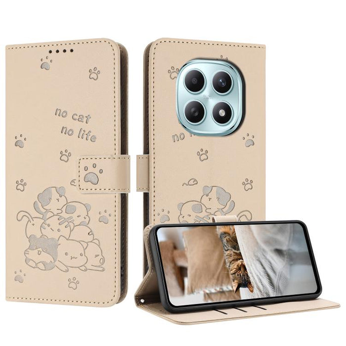 Funda de cuero para teléfono con gatito en relieve y cordón, For Redmi 15a 5G, For Redmi A7 Pro 4G 171mm, For Redmi Turbo 5 Max / Poco X8 Pro Max, For Redmi Turbo 5 / Poco X8 Pro 5G, For Redmi Note 15 Pro+ 5G Global 163.3mm                             ...