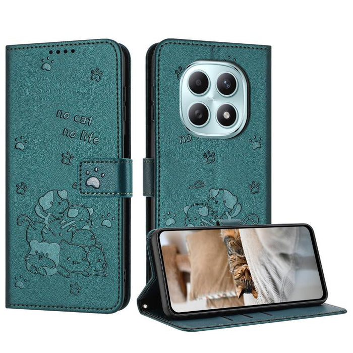 Funda de cuero para teléfono con gatito en relieve y cordón, For Redmi 15a 5G, For Redmi A7 Pro 4G 171mm, For Redmi Turbo 5 Max / Poco X8 Pro Max, For Redmi Turbo 5 / Poco X8 Pro 5G, For Redmi Note 15 Pro+ 5G Global 163.3mm                             ...