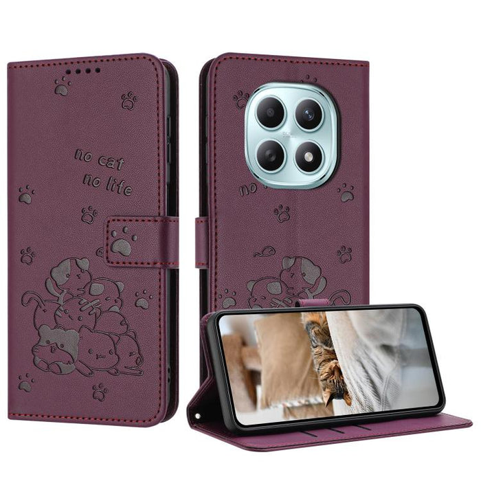 Funda de cuero para teléfono con gatito en relieve y cordón, For Redmi 15a 5G, For Redmi A7 Pro 4G 171mm, For Redmi Turbo 5 Max / Poco X8 Pro Max, For Redmi Turbo 5 / Poco X8 Pro 5G, For Redmi Note 15 Pro+ 5G Global 163.3mm                             ...
