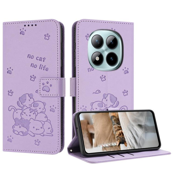 Funda de cuero para teléfono con gatito en relieve y cordón, For Redmi 15a 5G, For Redmi A7 Pro 4G 171mm, For Redmi Turbo 5 Max / Poco X8 Pro Max, For Redmi Turbo 5 / Poco X8 Pro 5G, For Redmi Note 15 Pro+ 5G Global 163.3mm                             ...