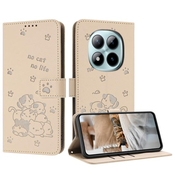 Funda de cuero para teléfono con gatito en relieve y cordón, For Redmi 15a 5G, For Redmi A7 Pro 4G 171mm, For Redmi Turbo 5 Max / Poco X8 Pro Max, For Redmi Turbo 5 / Poco X8 Pro 5G, For Redmi Note 15 Pro+ 5G Global 163.3mm                             ...