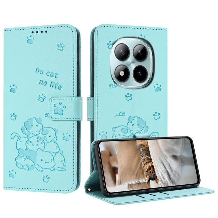 Funda de cuero para teléfono con gatito en relieve y cordón, For Redmi 15a 5G, For Redmi A7 Pro 4G 171mm, For Redmi Turbo 5 Max / Poco X8 Pro Max, For Redmi Turbo 5 / Poco X8 Pro 5G, For Redmi Note 15 Pro+ 5G Global 163.3mm                             ...