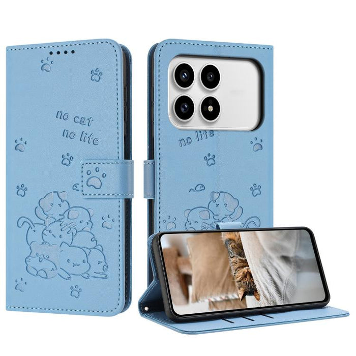 Funda de cuero para teléfono con gatito en relieve y cordón, For Redmi 15a 5G, For Redmi A7 Pro 4G 171mm, For Redmi Turbo 5 Max / Poco X8 Pro Max, For Redmi Turbo 5 / Poco X8 Pro 5G, For Redmi Note 15 Pro+ 5G Global 163.3mm                             ...