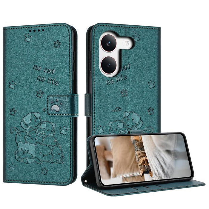 Funda de cuero para teléfono con gatito en relieve y cordón, For Redmi 15a 5G, For Redmi A7 Pro 4G 171mm, For Redmi Turbo 5 Max / Poco X8 Pro Max, For Redmi Turbo 5 / Poco X8 Pro 5G, For Redmi Note 15 Pro+ 5G Global 163.3mm                             ...