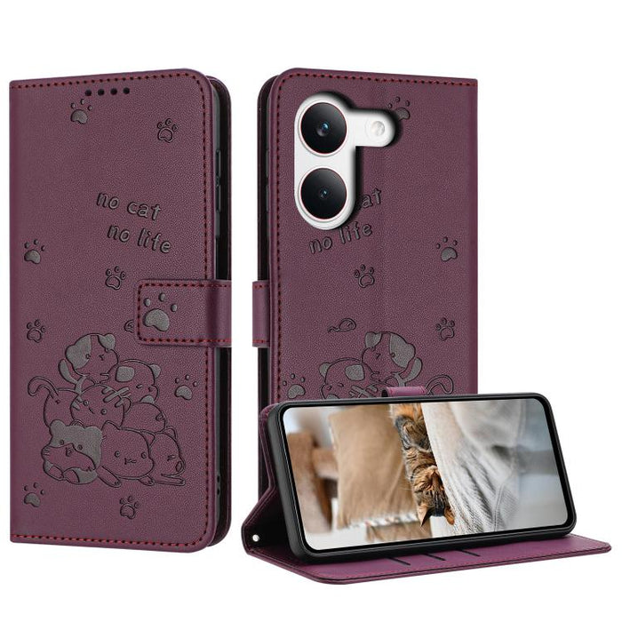 Funda de cuero para teléfono con gatito en relieve y cordón, For Redmi 15a 5G, For Redmi A7 Pro 4G 171mm, For Redmi Turbo 5 Max / Poco X8 Pro Max, For Redmi Turbo 5 / Poco X8 Pro 5G, For Redmi Note 15 Pro+ 5G Global 163.3mm                             ...
