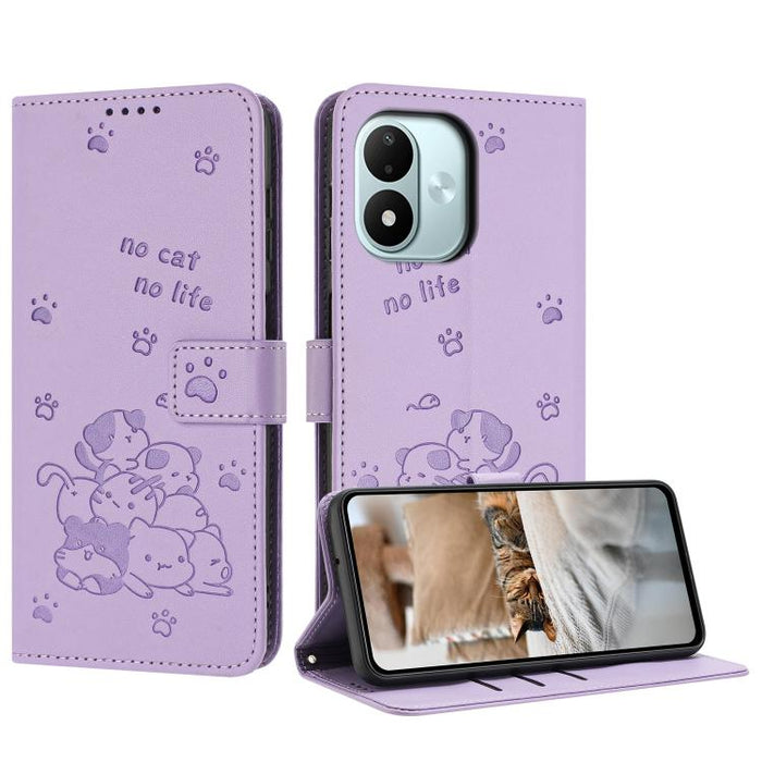 Funda de cuero para teléfono con gatito en relieve y cordón, For Redmi 15a 5G, For Redmi A7 Pro 4G 171mm, For Redmi Turbo 5 Max / Poco X8 Pro Max, For Redmi Turbo 5 / Poco X8 Pro 5G, For Redmi Note 15 Pro+ 5G Global 163.3mm                             ...