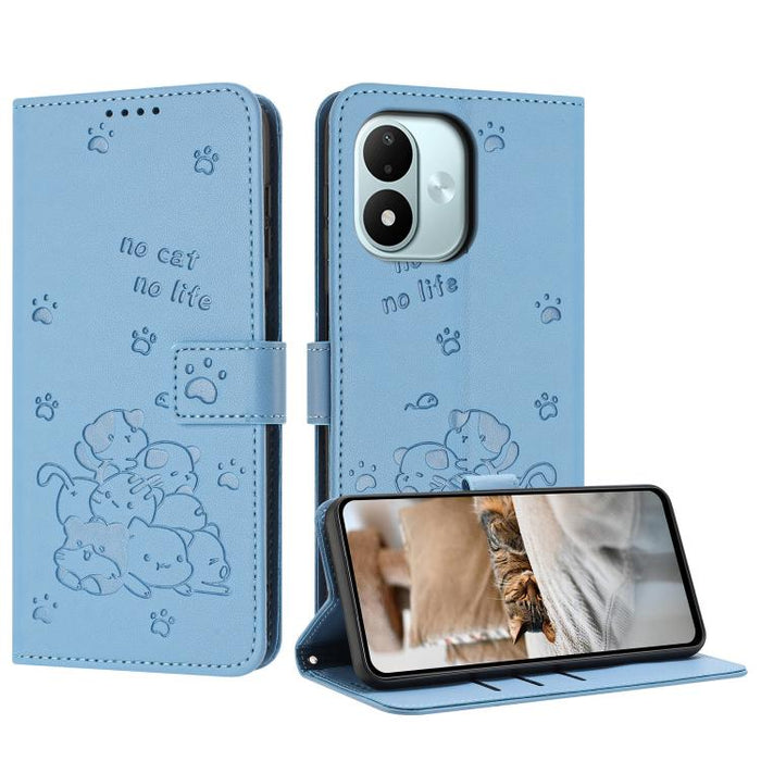Funda de cuero para teléfono con gatito en relieve y cordón, For Redmi 15a 5G, For Redmi A7 Pro 4G 171mm, For Redmi Turbo 5 Max / Poco X8 Pro Max, For Redmi Turbo 5 / Poco X8 Pro 5G, For Redmi Note 15 Pro+ 5G Global 163.3mm                             ...