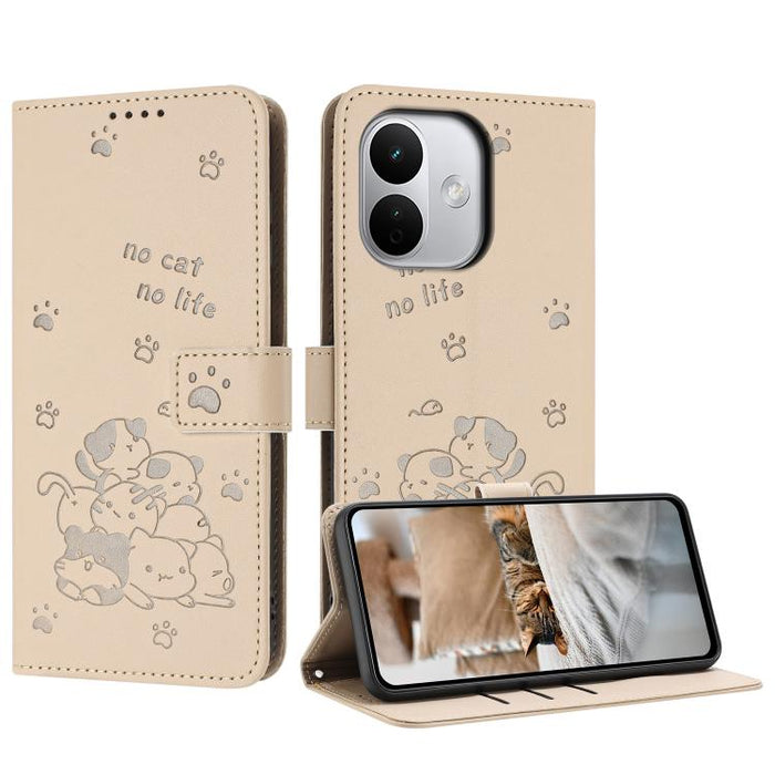 Funda de cuero para teléfono con gatito en relieve y cordón, For Redmi 15a 5G, For Redmi A7 Pro 4G 171mm, For Redmi Turbo 5 Max / Poco X8 Pro Max, For Redmi Turbo 5 / Poco X8 Pro 5G, For Redmi Note 15 Pro+ 5G Global 163.3mm                             ...